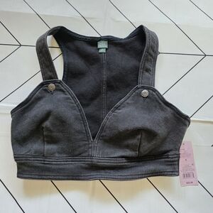 Wild Fable black denim wash crop top, size small.